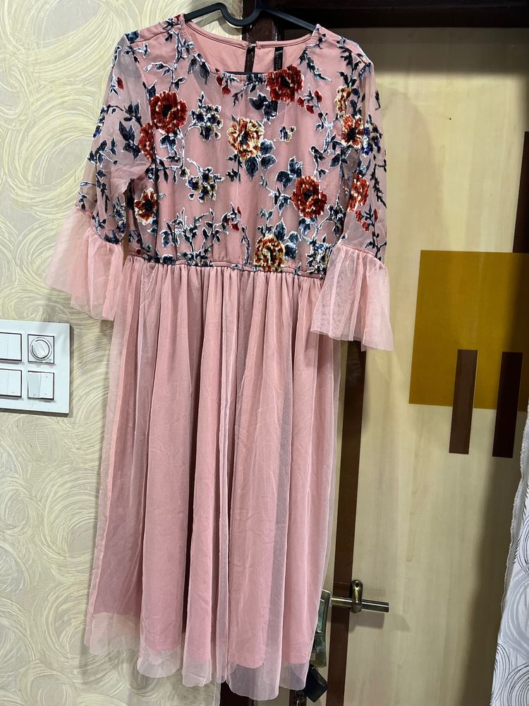 Huge Price Drop Peach MIDI Dress