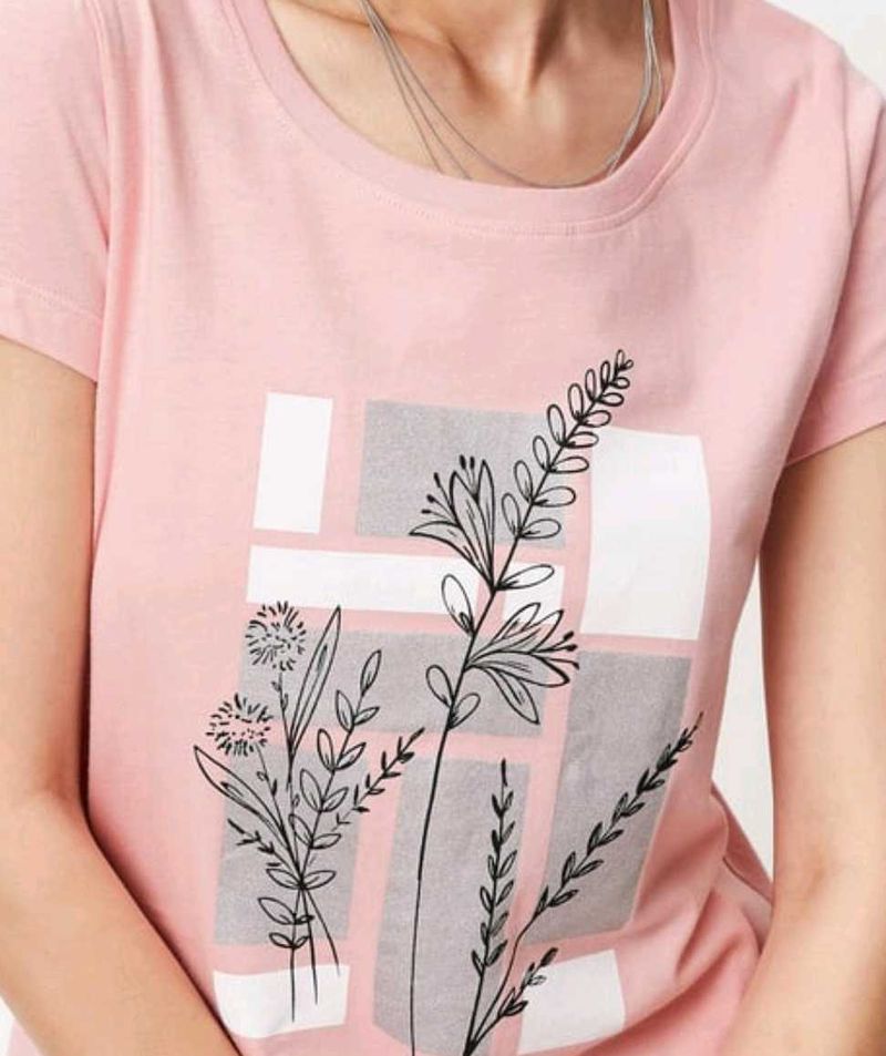 MAX Pink Floral Graphic Tee