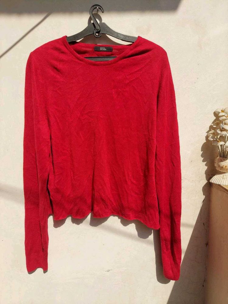 M&amp;S Maroon Thin Pullover 🫶🦋❄️