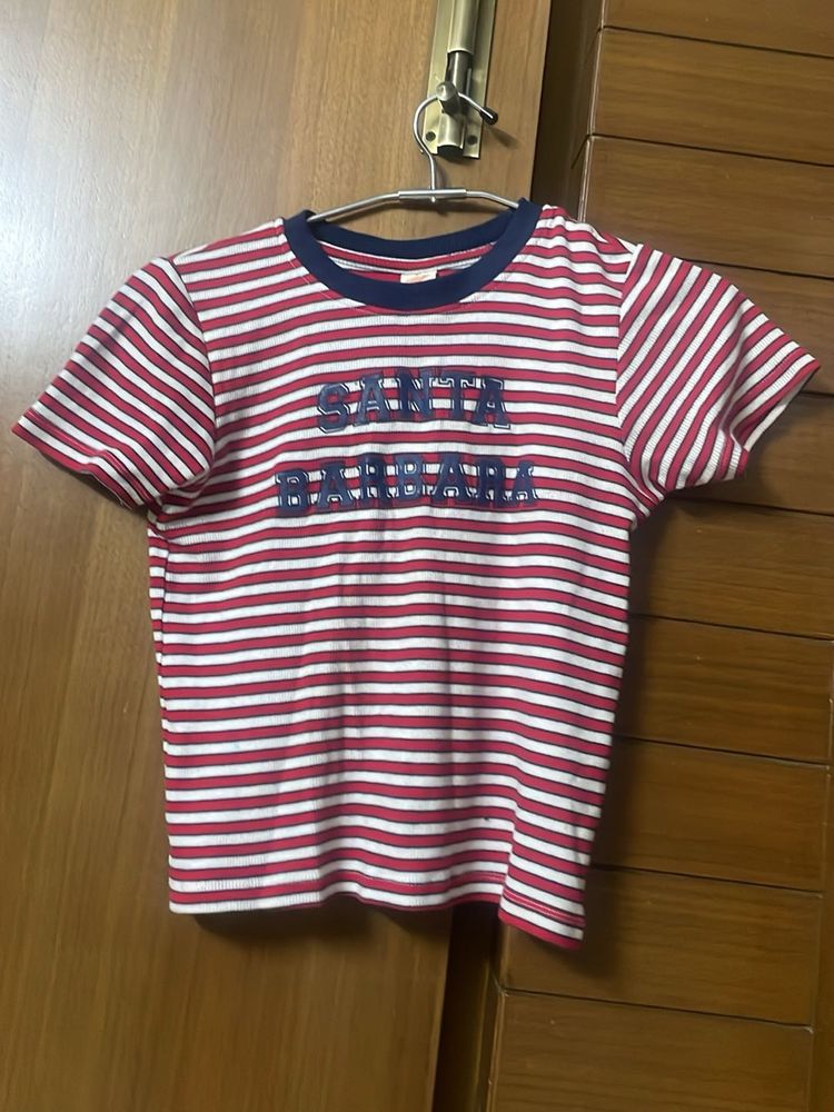 Striped Graphic Tee