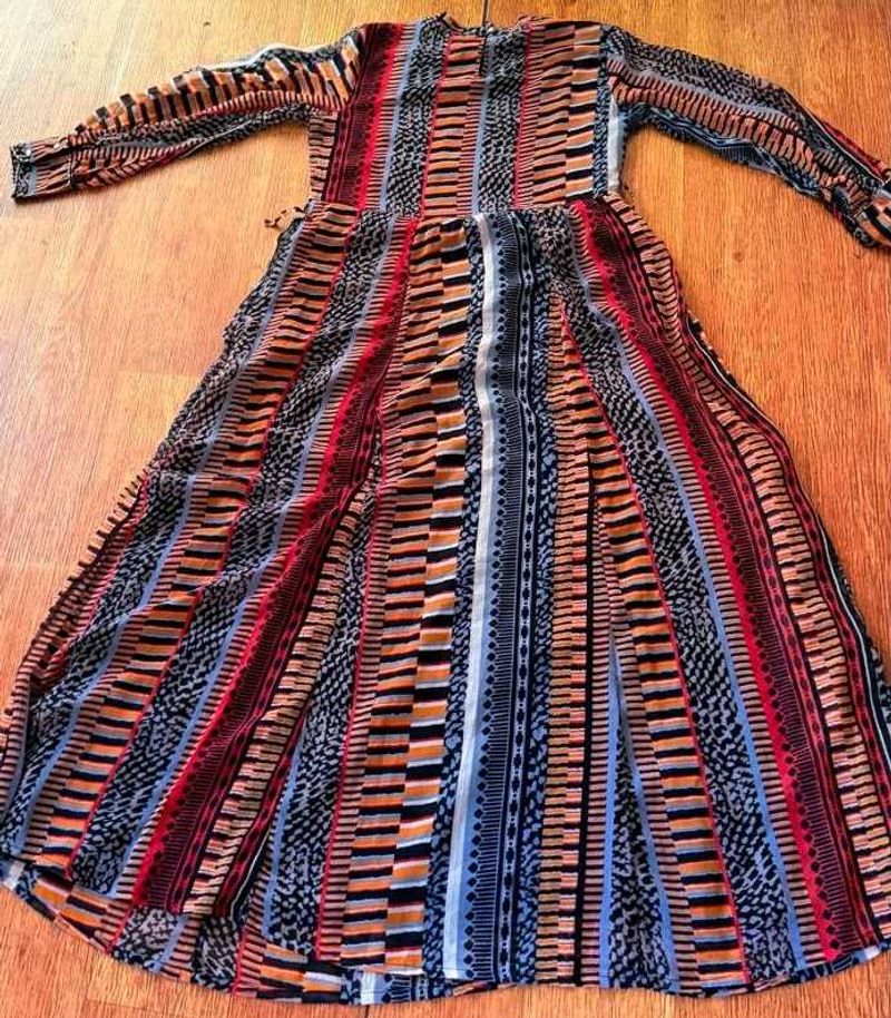 Striped Multicolor Maxi Dress