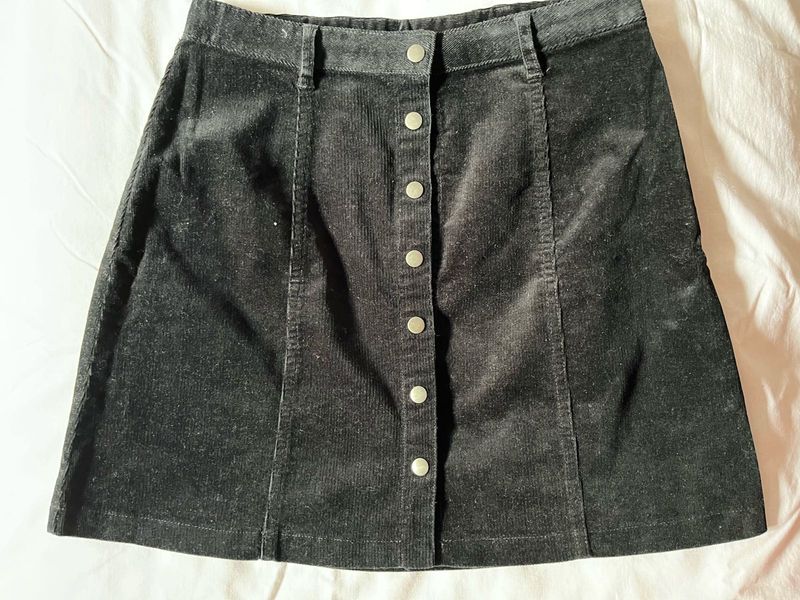 Forever 21 Corduroy Button-Front Mini Skirt