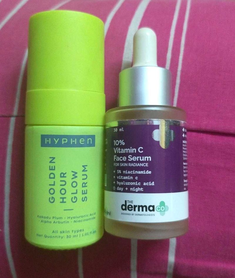 Serum combo🔥Derma Co. Vit c + HYPHEN golden Hr Gl