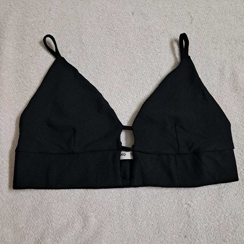 Mango Black Bralette Top