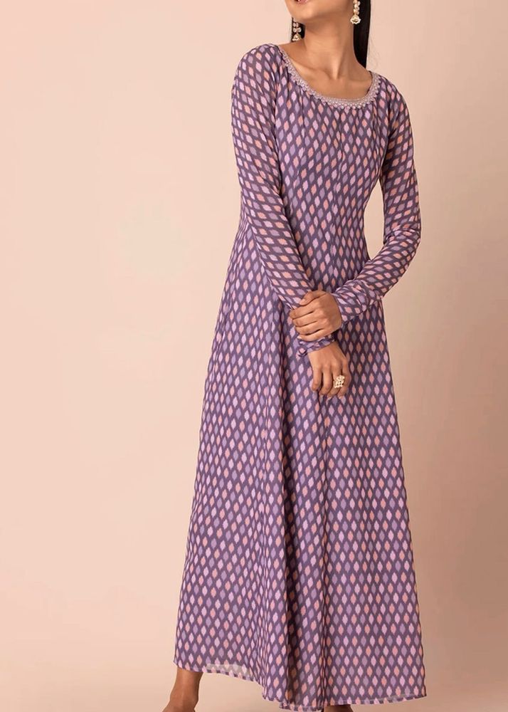 Indya Purple Printed Kurta