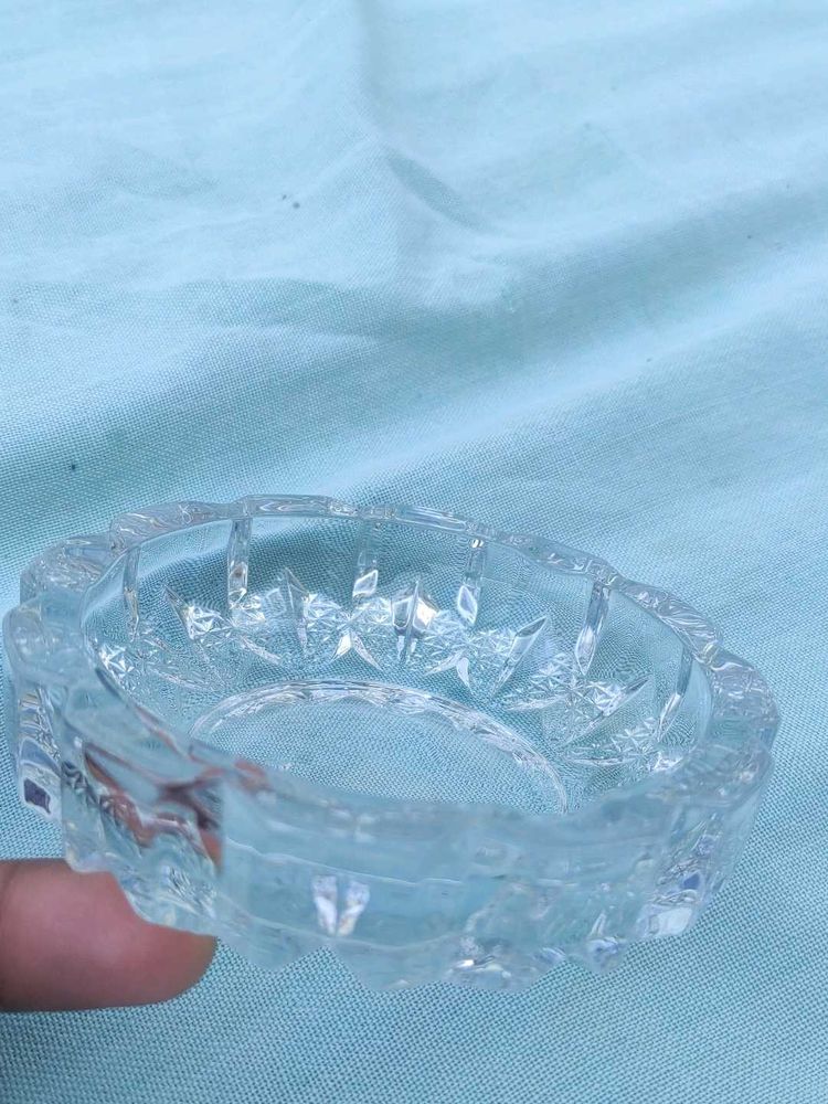 Vintage Crystal Trinket Dish