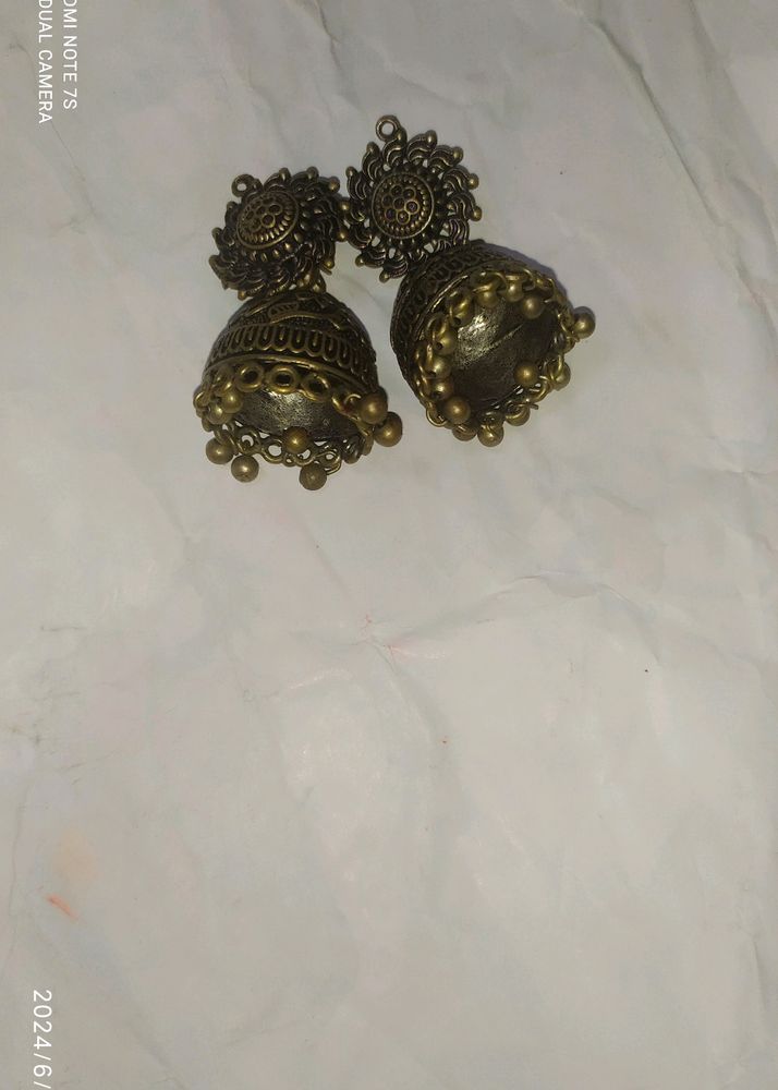 Oxidised Jhumka