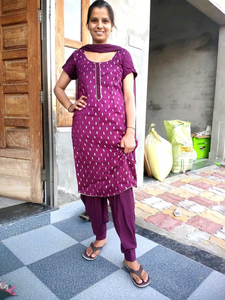 Patiyala Salwar Suit With Dupatta