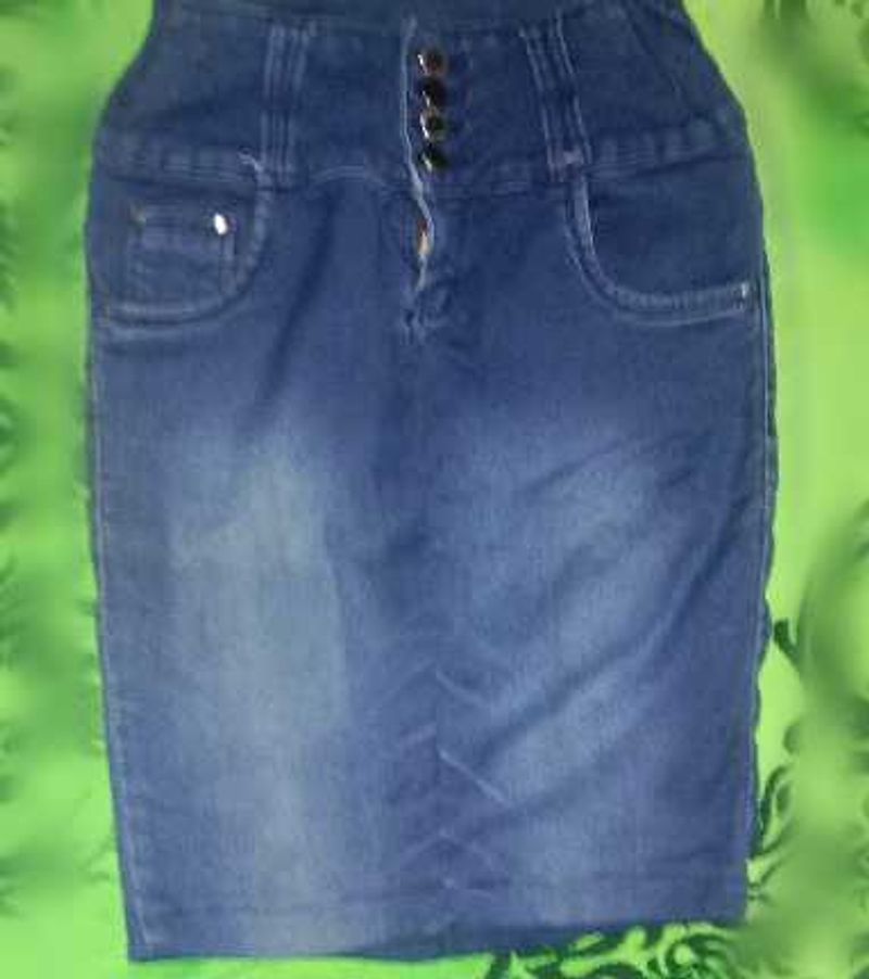 Denim Pencil Skirt