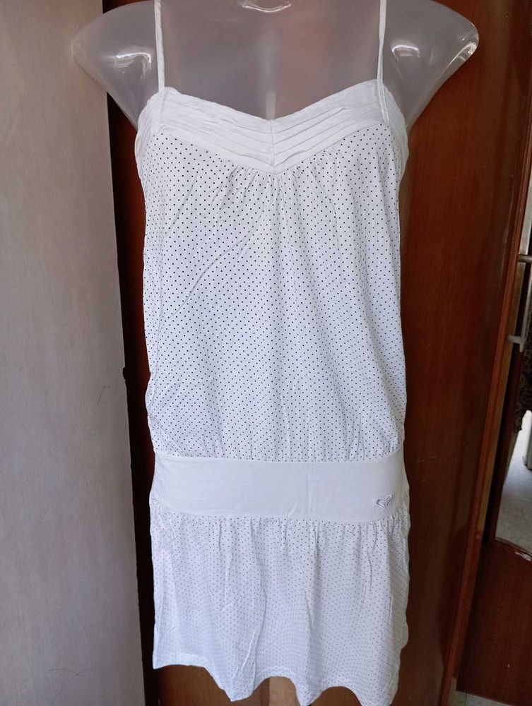 Polka Dot White Dress