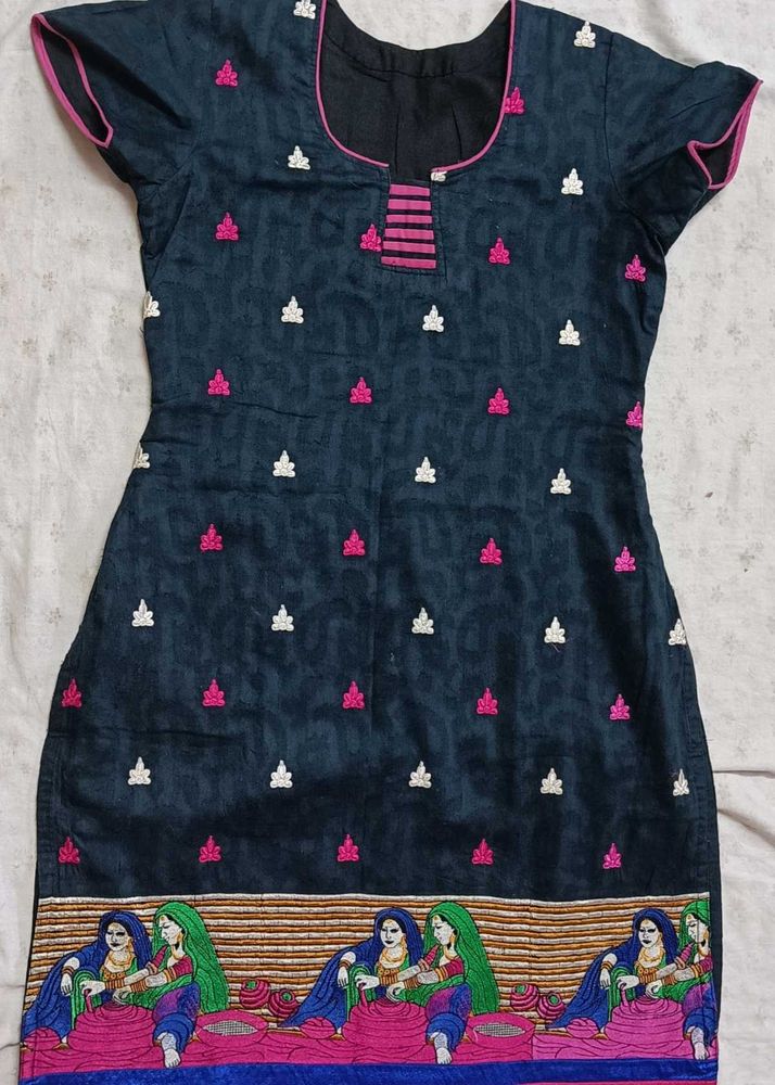 Blue And Pink Salwar Suit Set