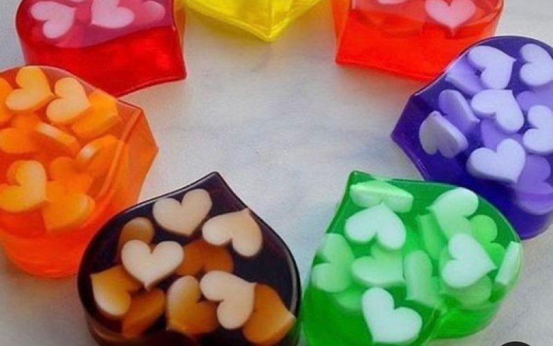 Rose Jojoba Glycerin Heart Soap