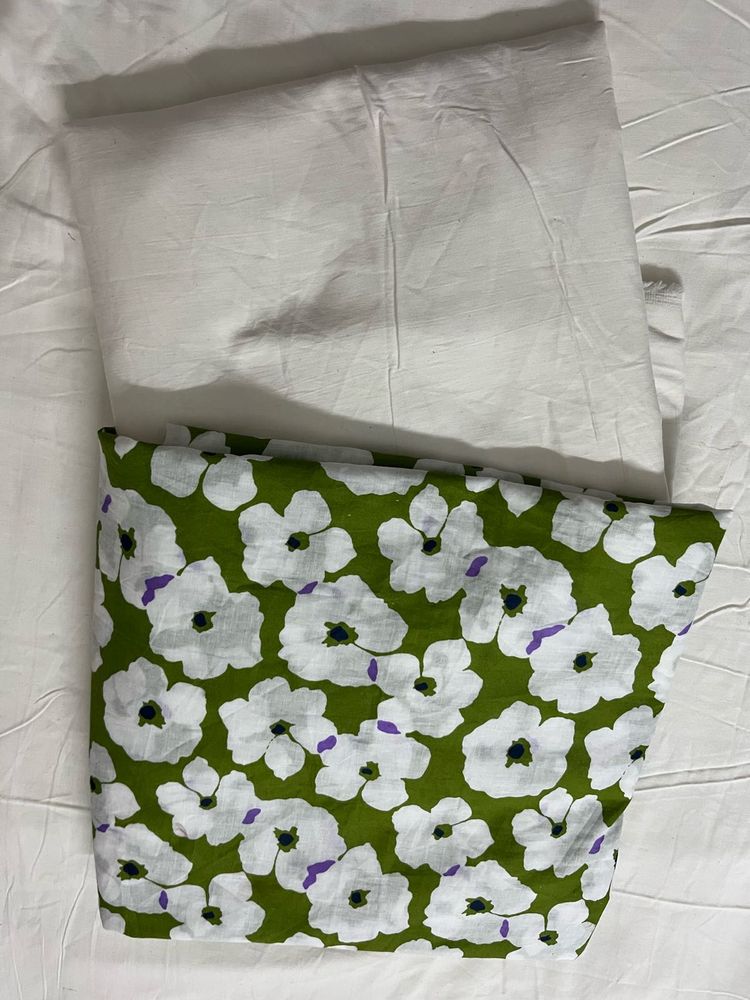 Floral and White Fabric Bundle