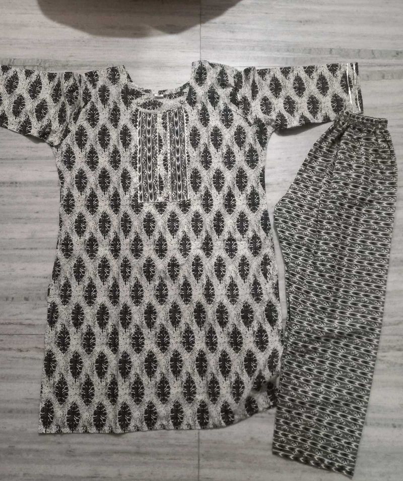 Printed Kurti Pant Set