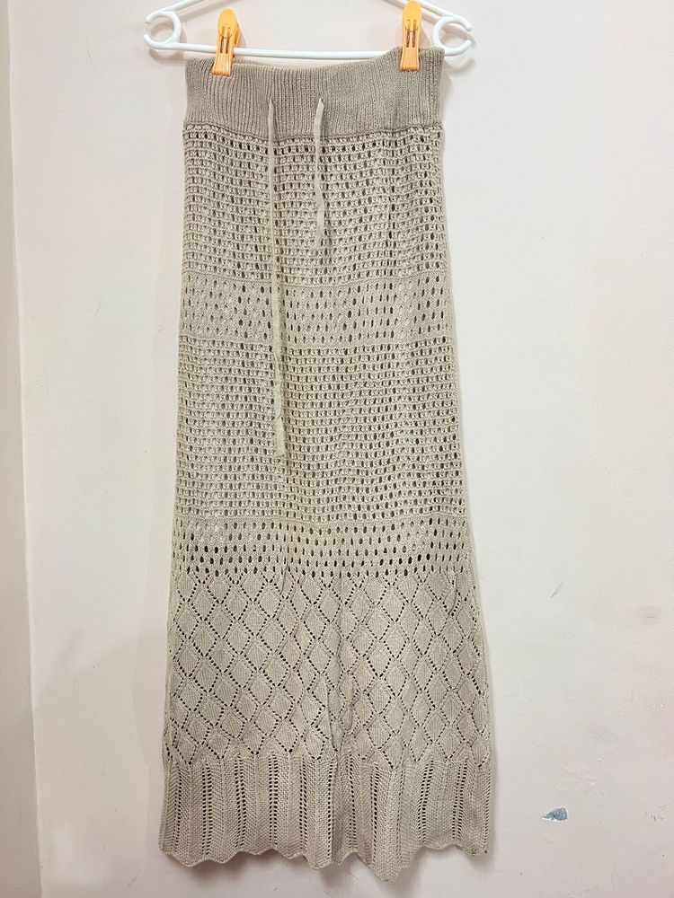Crochet Knit Maxi Skirt