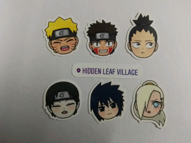 Naruto Cute Face Emoji Stickers 6+1