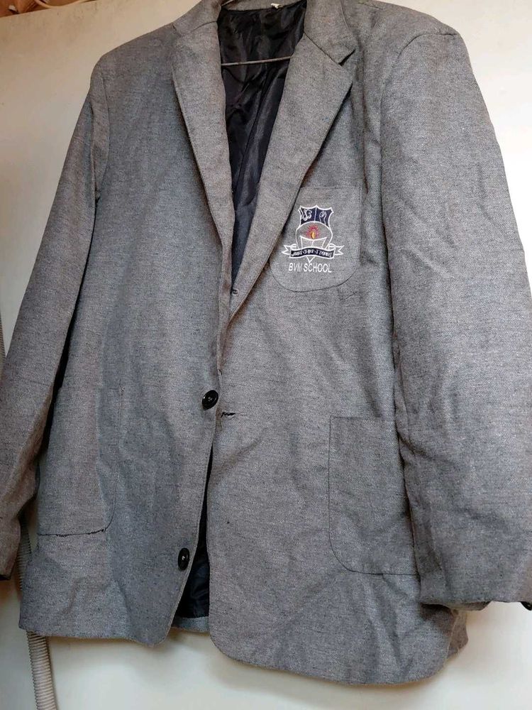 Gray School Blazer slightly used, Pant Combo