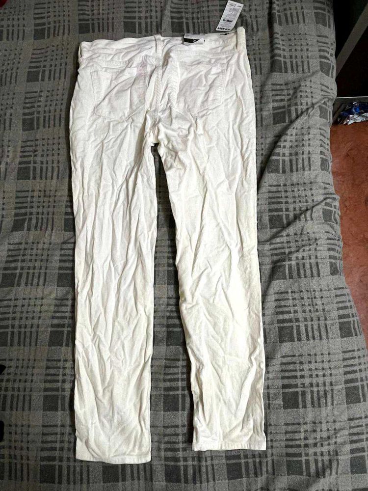 White Straight Fit Jeans