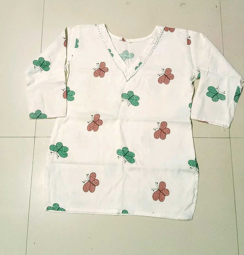 Cute Butterfly Print Top