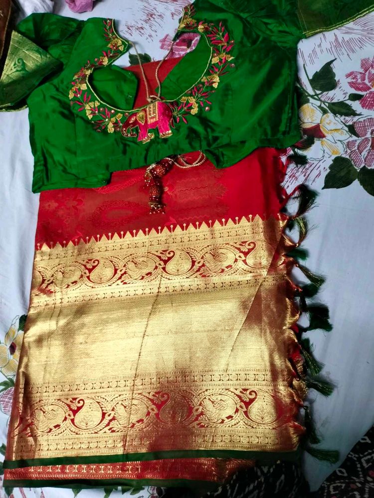 Pure Kanchi Silk Saree ♥️🍒