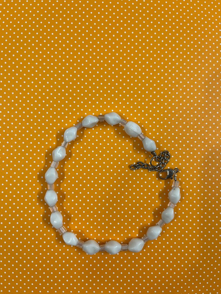 White Beads Bracelet
