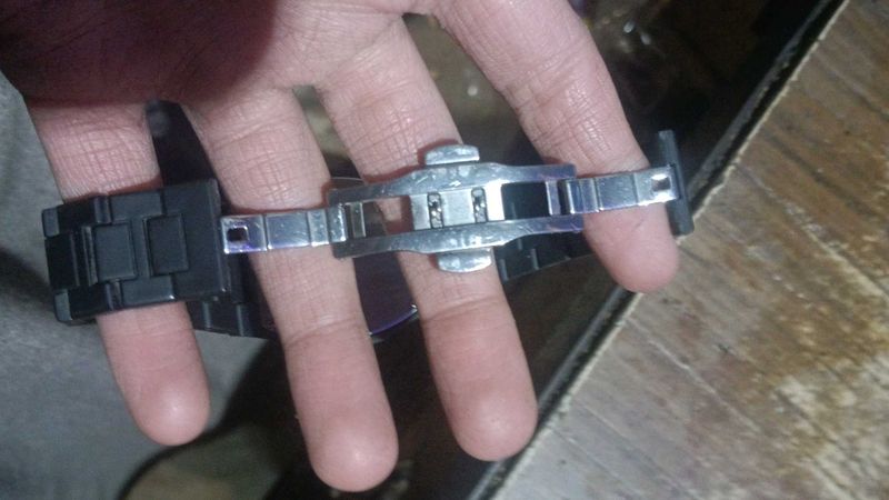 Stylish Black Watch with Arabic dial butterfly loc