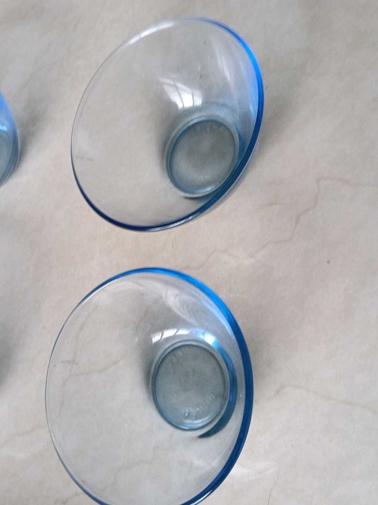 Blue Tinted Glass Bowls