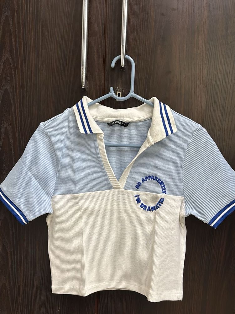Cute Cropped Polo Top