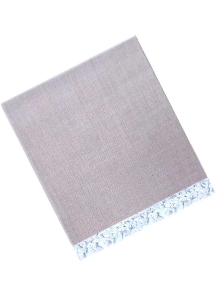 Mauve Throw Blanket with Fringe