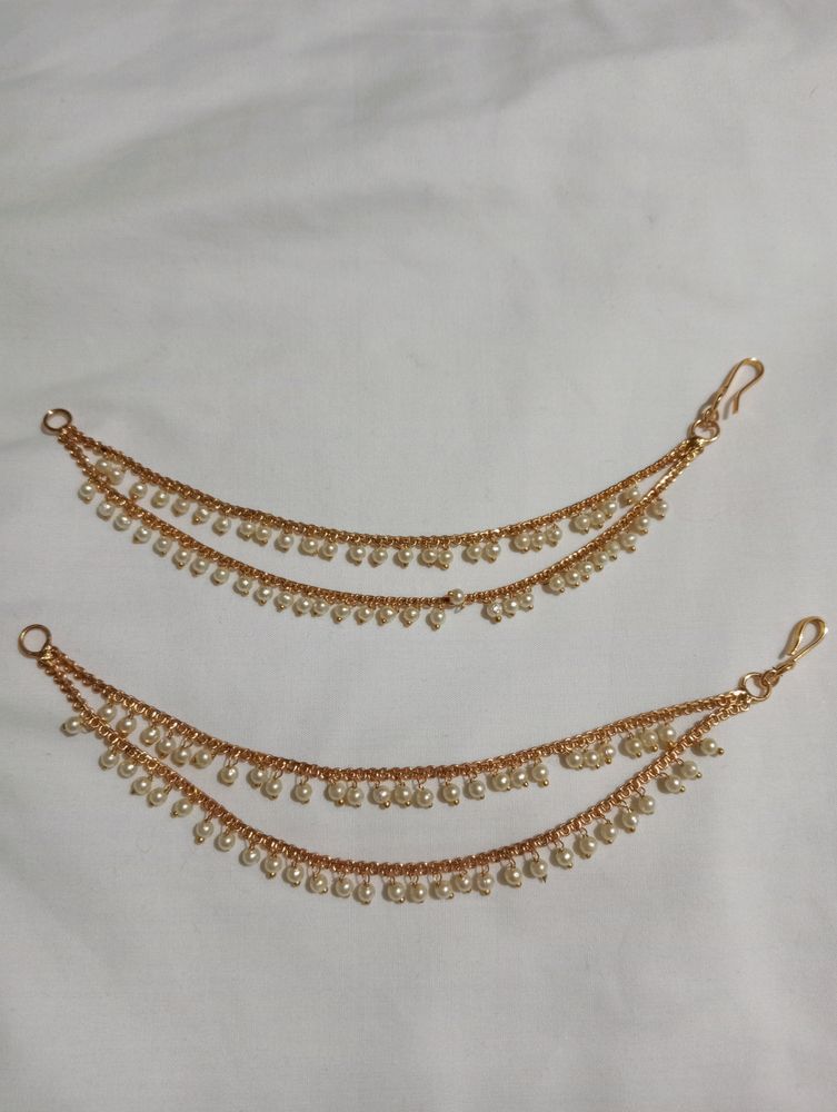 Combo Of Earring Chain And Mangtika
