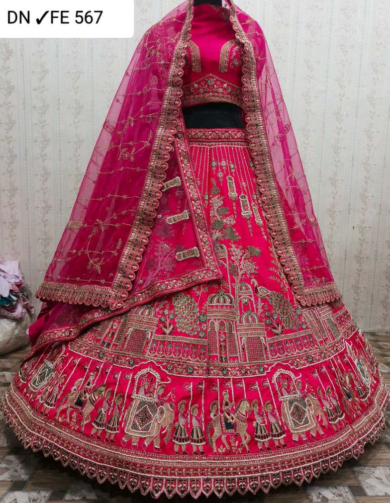 Elegant Pink Bridal Lehenga Choli
