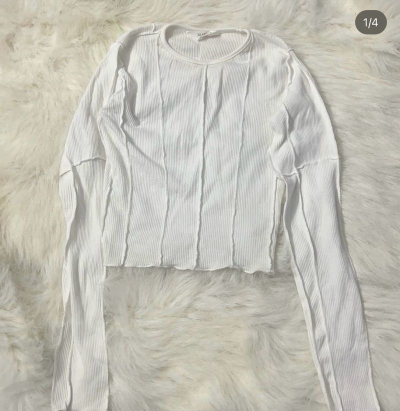 Glassons white ribbed top