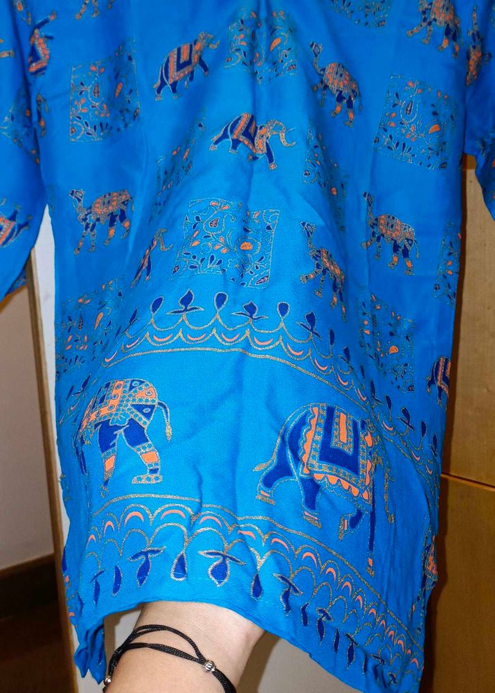 Blue Printed Kurta