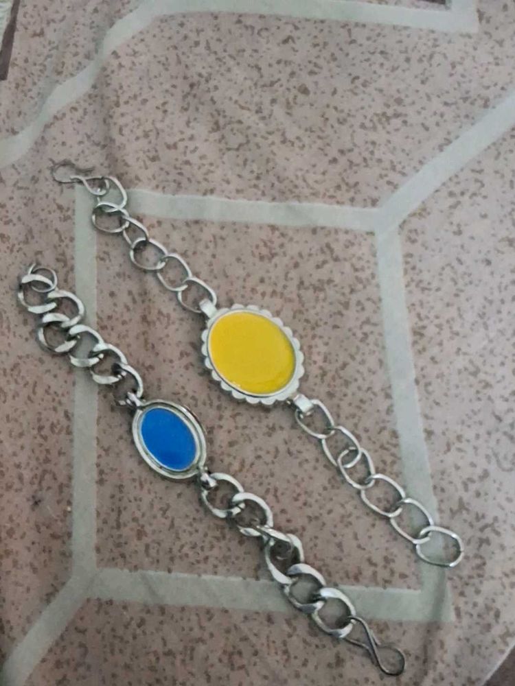 Silver Bracelets For Mens ( Set Of 2)