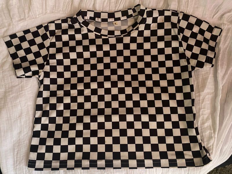 Checkered Crop Top