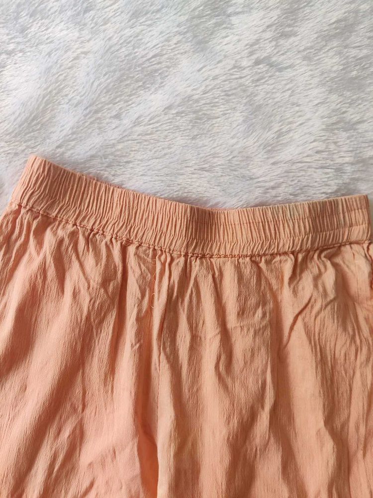 PEACH COLORED FIT PANT