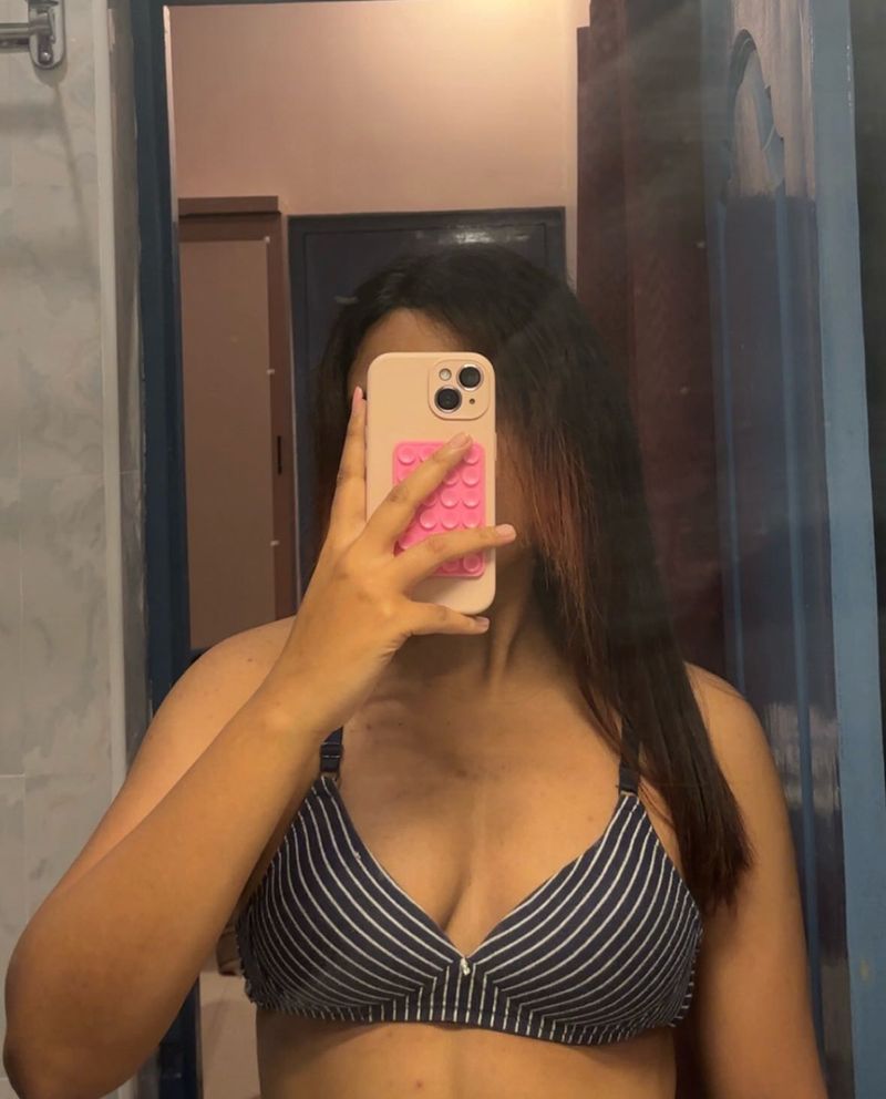 Striped Comfort Bra (Padded, Non Wired)