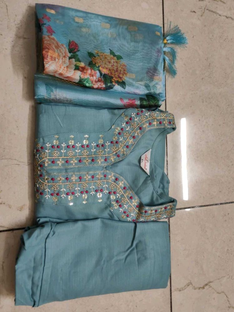Sky blue new kurti