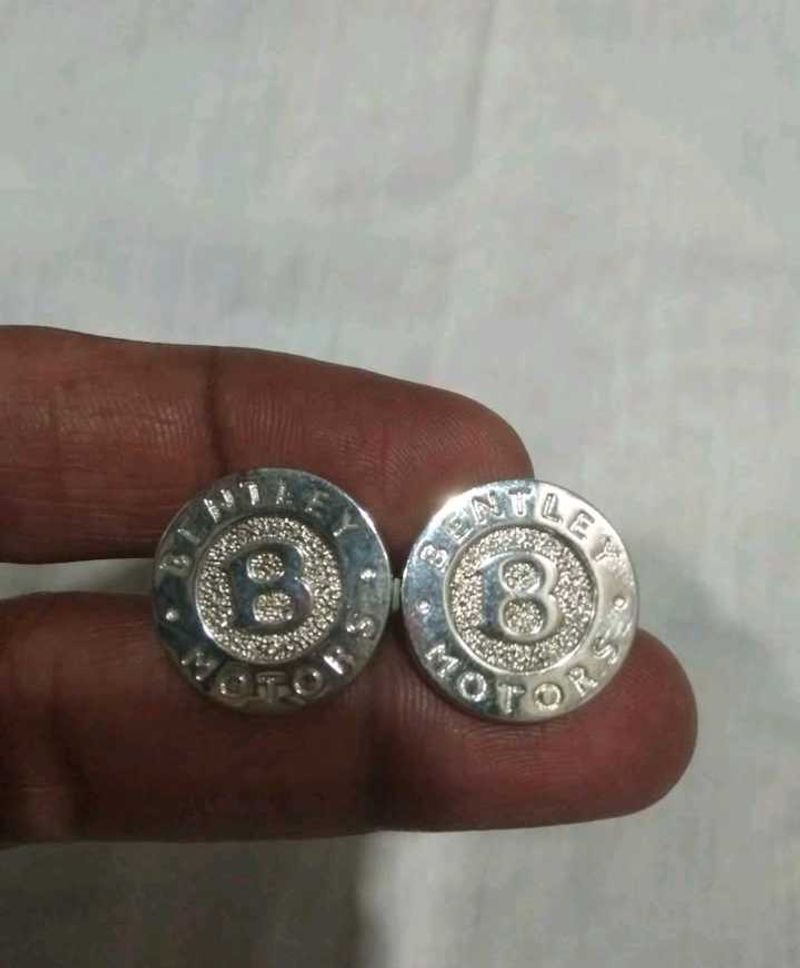 SILVER Bentley Motor Cap &#39;B&#39; Original Cufflink