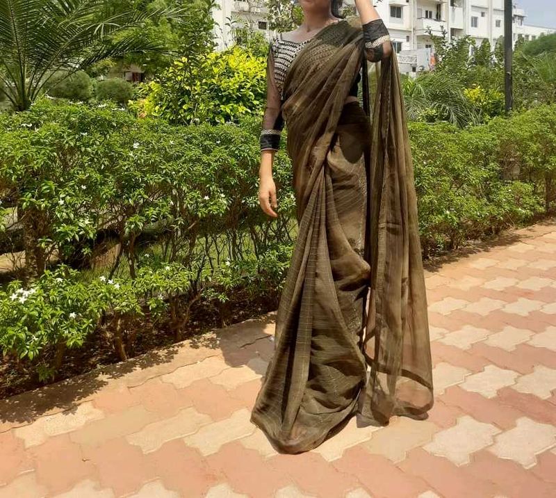 Elegant Green Saree