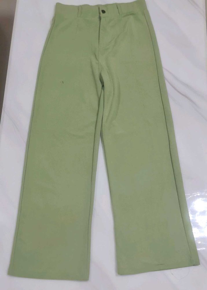 Green Wide Leg Pants