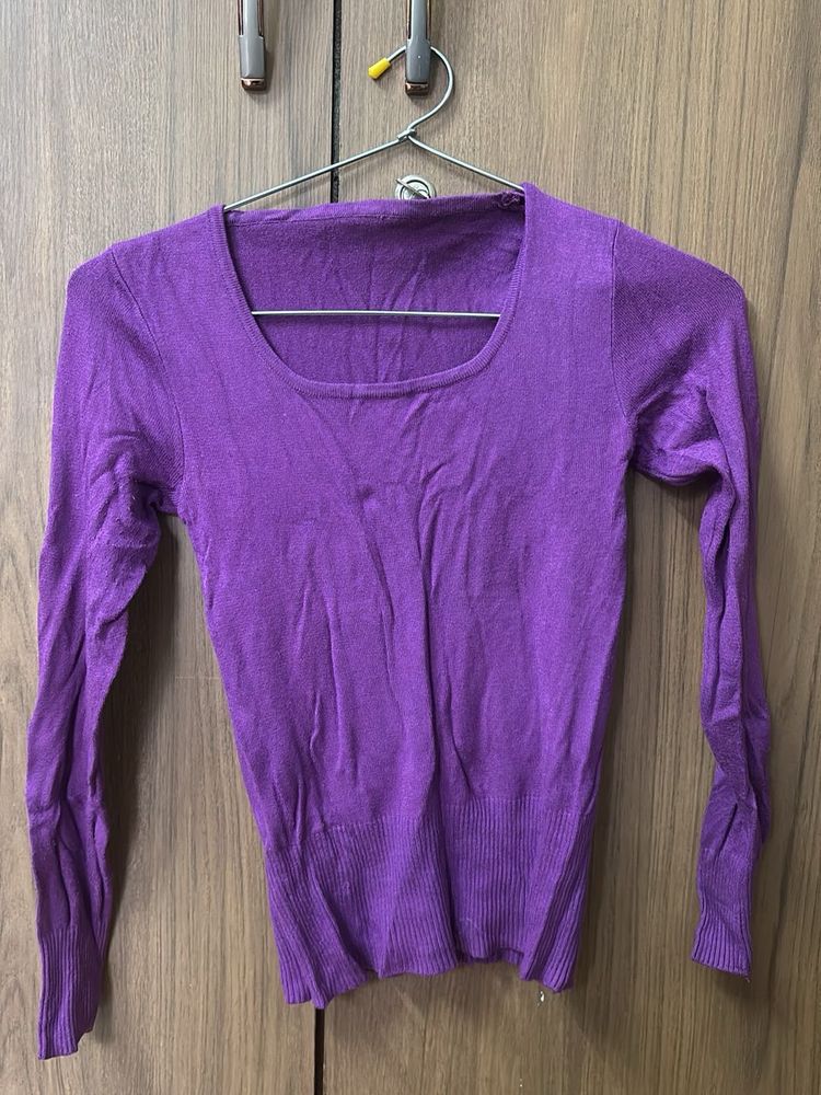 Purple Knit Sweater
