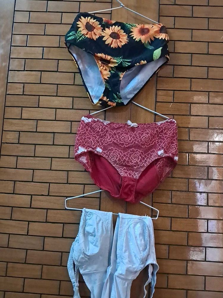 Combo Of Four  Imported Fabric Bra N Panty