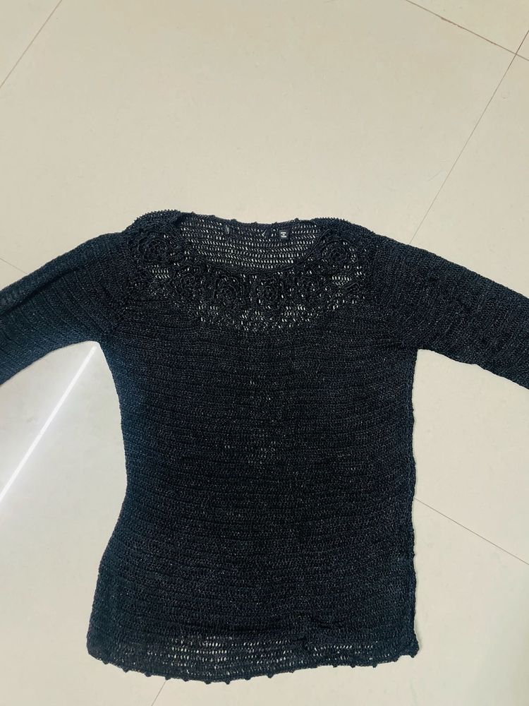 Elegant Black Knit Top