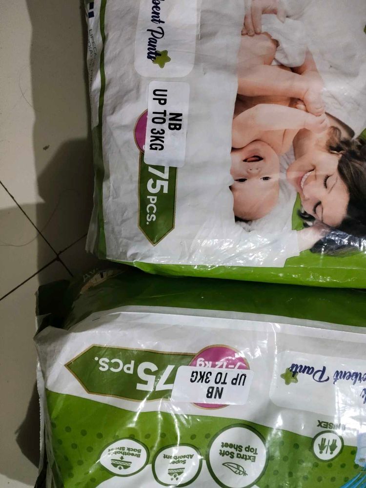 75 Pcs Baby Diaper Pants new born size