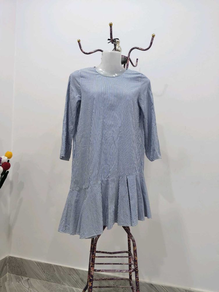 Striped Ruffle Hem Dress