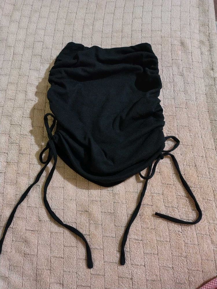 Black Ruched Top