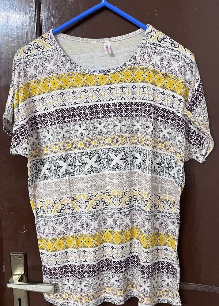 Patterned Short Sleeve T-Shirt