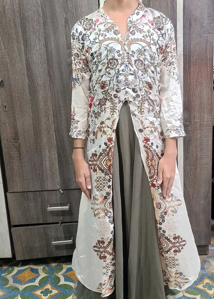 Elegant Floral Print Kurta