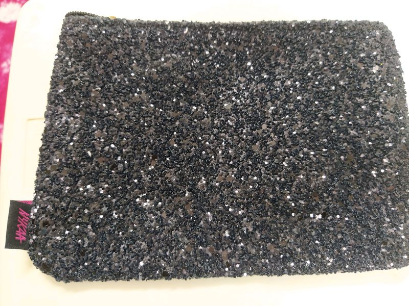 Nykaa Black Shimmer Pouch